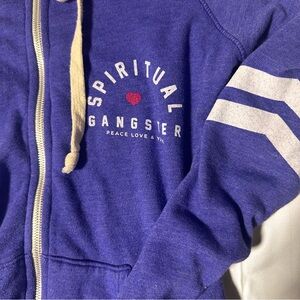 Spiritual Gangster Purple Zip-Up Hoodie